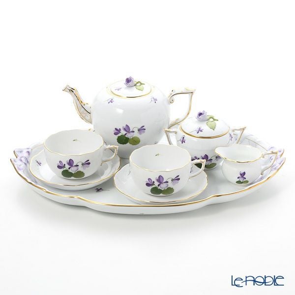 ヘレンド バイオレット（ゴールド） VIOLET テテアテテセット