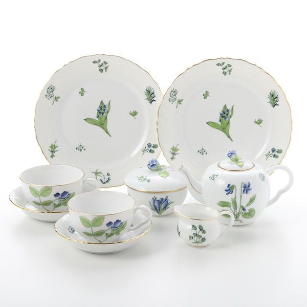 ヘレンド ハーブガーデン（イングレース） 2人用 ティー7点セット