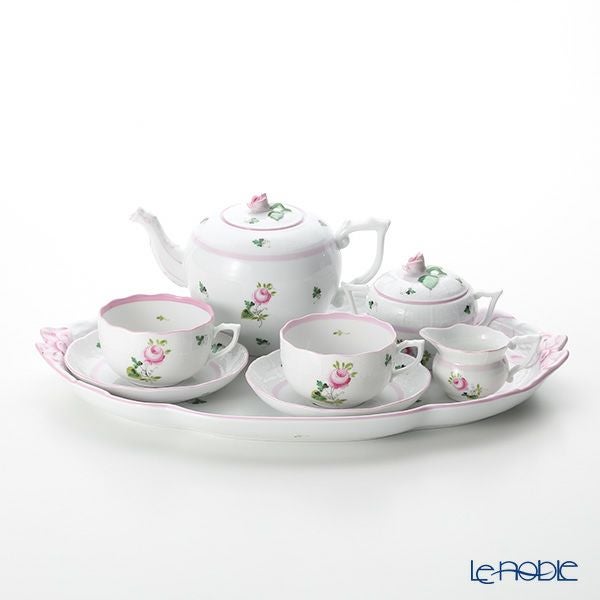 ヘレンド ウィーンのバラ ピンク テテアテテセット