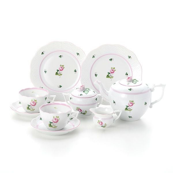 ヘレンド ウィーンのバラ ピンク 2人用 ティー7点セット（兼用）
