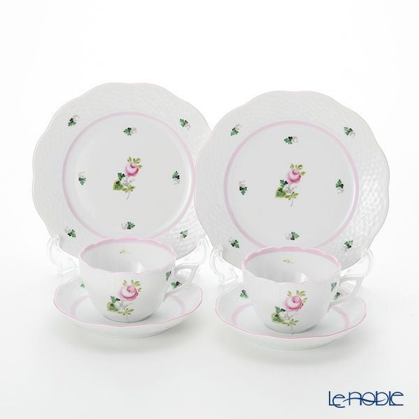 ヘレンド ウィーンのバラ ピンク トリオセット ペア（兼用）