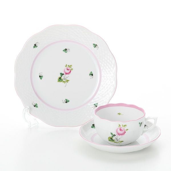 ヘレンド ウィーンのバラ ピンク トリオセット