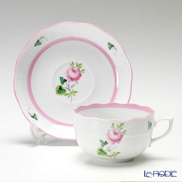 ヘレンド (HEREND) ウィーンのバラ ピンク 00724-0-00 ティーカップ＆ソーサー 200ml ペア