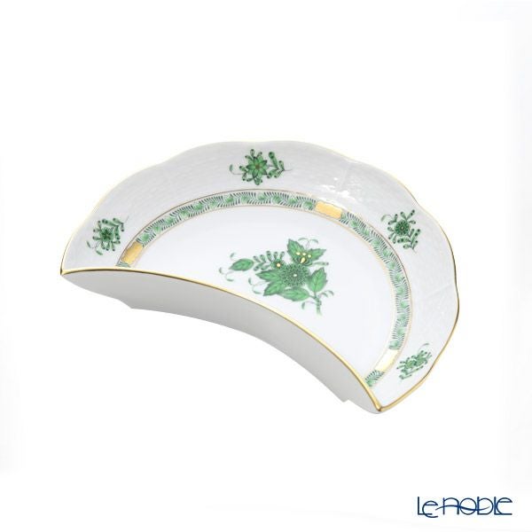 ヘレンド アポニーグリーン AV プレート27cm ＆ クレセントディッシュ20cm セット