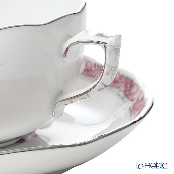 ヘレンド アポニーモーヴプラチナ AP2-PT ティーカップ＆ソーサー 200ml 00724-0-00 ペア