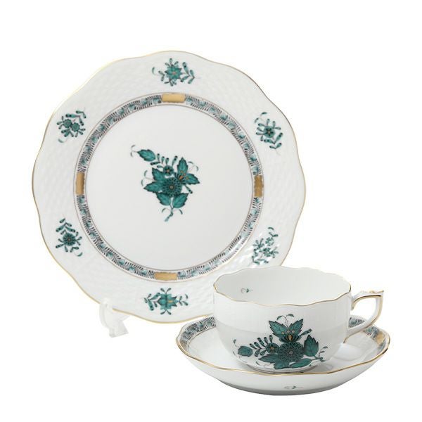 ヘレンド アポニーグリーン2 AV2（ブルーグリーン） トリオセット