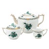 ヘレンド アポニーグリーン2 AV2（ブルーグリーン） ティーポット＆シュガー＆クリーマー 3点セット