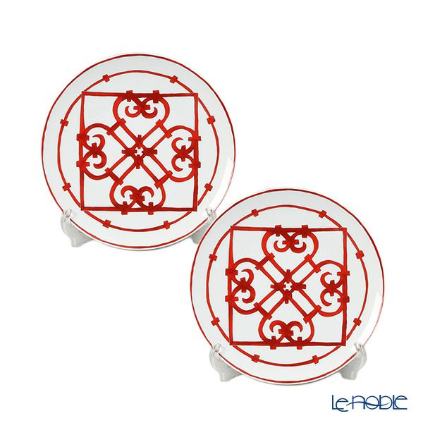 エルメス ディナープレート〈ガダルキヴィール〉 エルメス 食器 HERMES ガダルキヴィール レッド シリアルプレート 17cm