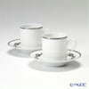 エルメス（HERMES） シェーヌ ダンクル プラチナ コーヒーカップ＆ソーサー 90ml ペア