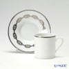 エルメス（HERMES） シェーヌ ダンクル プラチナ コーヒーカップ＆ソーサー 90ml ペア