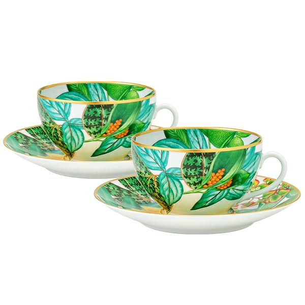 エルメス（HERMES）パシフォリア モーニングカップ＆ソーサー 370ml