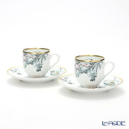 エルメス（HERMES） 赤道直下のスケッチ コーヒーカップ＆ソーサー 100ml ペア 【ブランドボックス付】