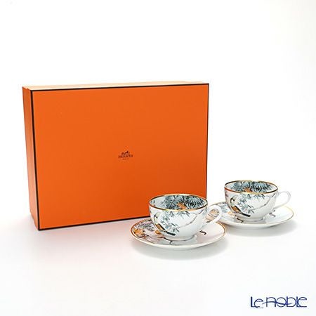 エルメス（HERMES） 赤道直下のスケッチ ティーカップ＆ソーサー 200ml ペア