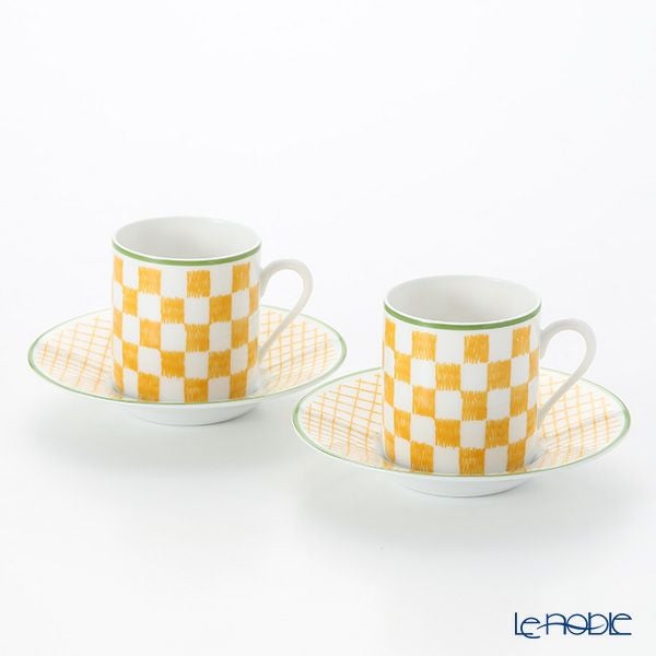 エルメス（HERMES） ウォーク・イン・ザ・ガーデン コーヒーカップ＆ソーサー イエロー ペア