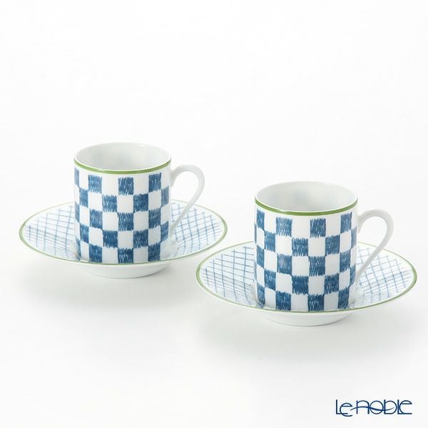 エルメス（HERMES） ウォーク・イン・ザ・ガーデン コーヒーカップ＆ソーサー ブルー ペア