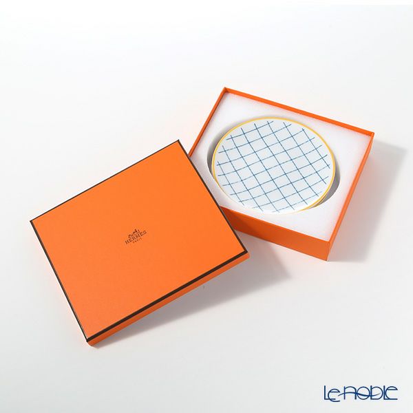 エルメス（HERMES） ウォーク・イン・ザ・ガーデン パンプレート 14cm ブルー ペア