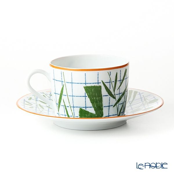 エルメス（HERMES） ウォーク・イン・ザ・ガーデン ティーカップ＆ソーサー グリーン ペア