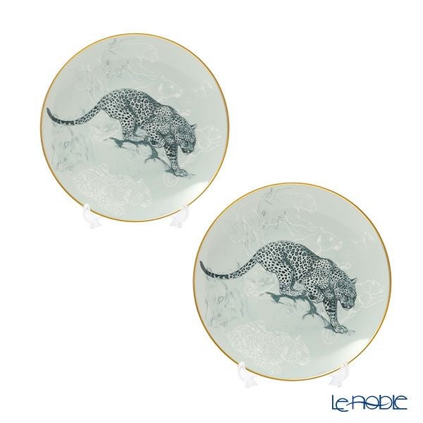 エルメス（HERMES） 赤道直下のスケッチ デザートプレート 21cm（パンサー） ペア 038007P
