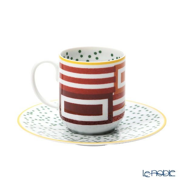 エルメス（HERMES） イポモビル コーヒーカップ＆ソーサー No.1 100ml デミタス／エスプレッソ用 ペア 048017P