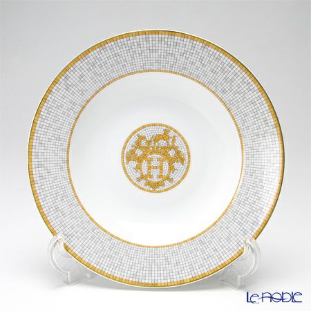 エルメス（HERMES） モザイク ヴァンキャトル スーププレート 22cm ペア 026013P