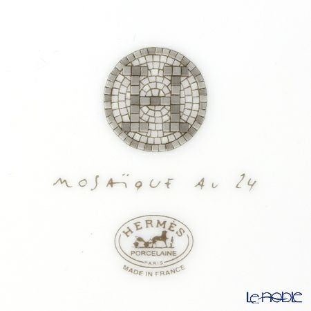 エルメス（HERMES） モザイク ヴァンキャトル プラチナ アメリカンディナープレート 27.5cm ペア 035001P