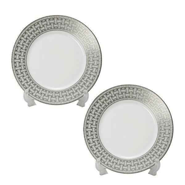 エルメス（HERMES） モザイク ヴァンキャトル プラチナ アメリカンディナープレート 27.5cm ペア 035001P