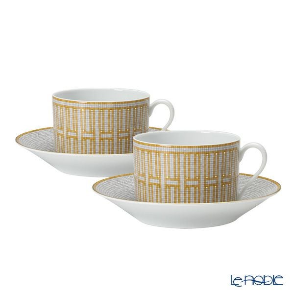 エルメス（HERMES） モザイク ヴァンキャトル モーニングカップ＆ソーサー 340ml ペア