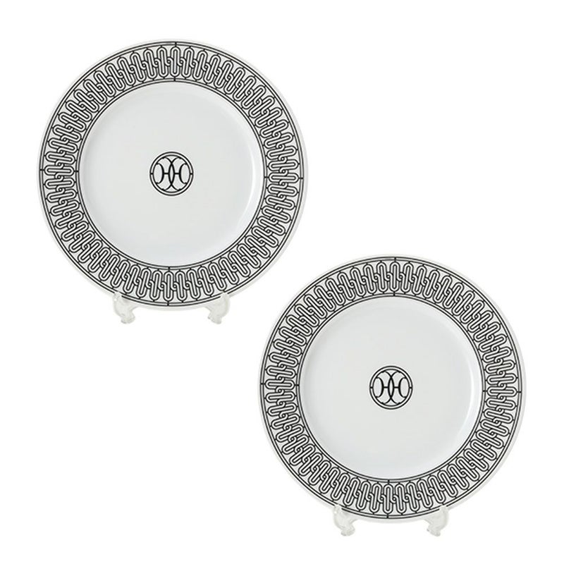 エルメス（HERMES） H Deco アッシュデコ デザートプレート 22.5cm No.1 ペア