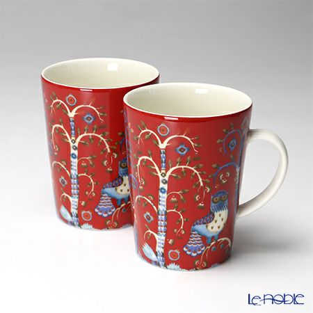 イッタラ（iittala） タイカ レッド マグ 400ml ペア | ブランド洋食器