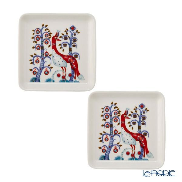 イッタラ（iittala） タイカ ホワイト スクエアプレート 12×12cm ペア 1070926