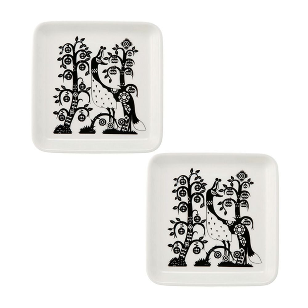 イッタラ（iittala） タイカ ブラック スクエアプレート 12×12cm ペア 1070928