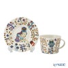イッタラ（iittala） タイカ ホワイト ＆ ブルー ＆ ブラック ティーカップ＆ソーサー 300ml 3点セット