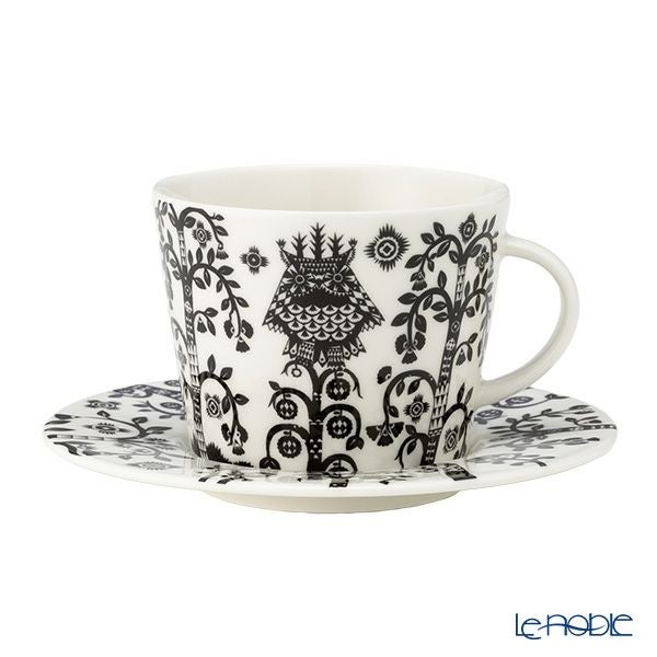 イッタラ（iittala） タイカ ブラック ティーカップ＆ソーサー 300ml 1075822 ペア