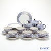 ロシア食器 インペリアル・ポーセリン コバルトネット 23ピースセット