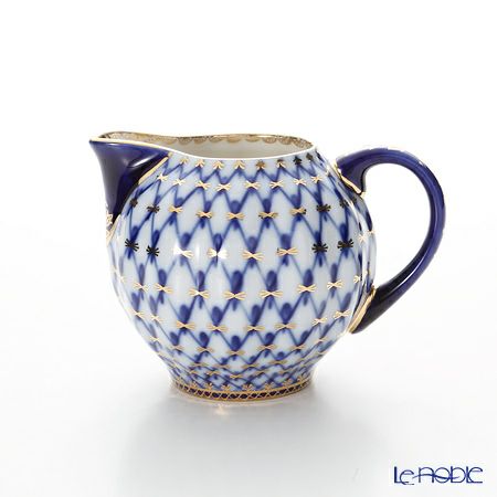 ロシア食器 インペリアル・ポーセリン コバルトネット 2人用 ティー7点セット