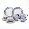 ロシア食器 インペリアル・ポーセリン コバルトネット 2人用 ティー7点セット