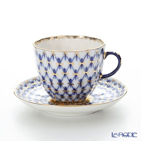 ロシア食器 インペリアル・ポーセリン コバルトネット スターターセット（コーヒー）