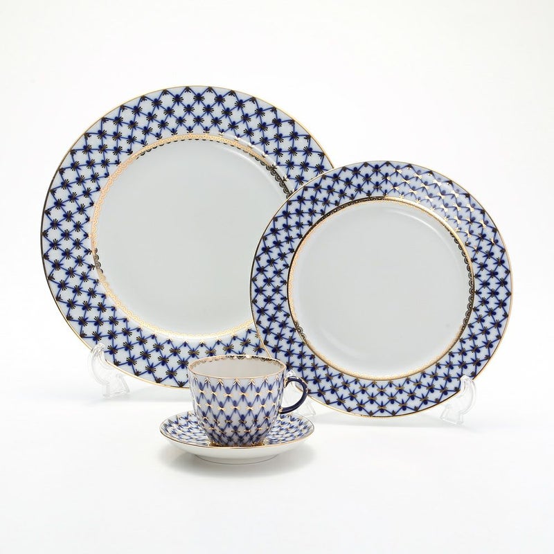 ロシア食器 インペリアル・ポーセリン コバルトネット スターターセット（コーヒー）