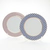 ロシア食器 インペリアル・ポーセリン コバルトネット＆ブルース（ピンクネット） プレート 27cm ペア