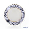 ロシア食器 インペリアル・ポーセリン コバルトネット スーププレート 22cm ペア