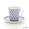 ロシア食器 インペリアル・ポーセリン コバルトネット マグ＆ソーサーセット 360ml ペア
