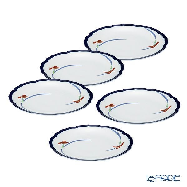 香蘭社 オーキッドレース ケーキ皿 19.5cm 5枚セット