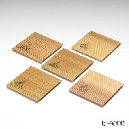 高野竹工 杉小皿 南天 5枚セット 038-01