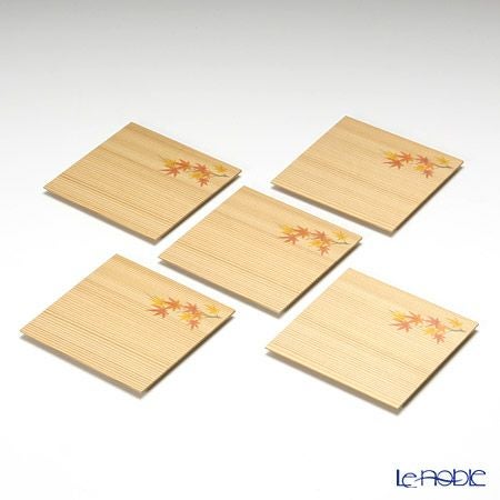 高野竹工 杉小皿 もみじ 5枚セット 062-11