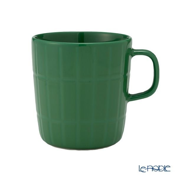 マリメッコ（marimekko） Tiiliskivi ティイリスキヴィ／煉瓦 れんが マグカップ 400ml ＆ プレート15.5×12.5cm セット ダークグリーン