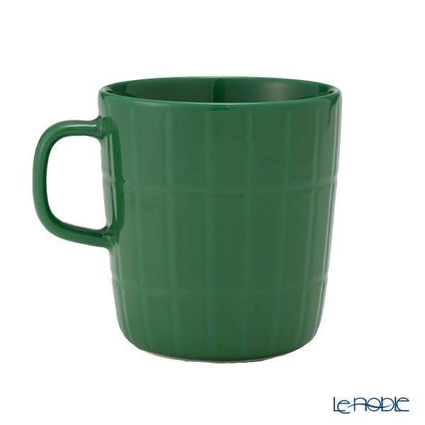 マリメッコ（marimekko） Tiiliskivi ティイリスキヴィ／煉瓦 れんが マグカップ 400ml ＆ プレート15.5×12.5cm セット ダークグリーン