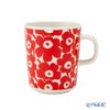 マリメッコ（marimekko） Unikko ウニッコ／けしの花 60thアニバーサリーコレクション マグカップ ホワイト×レッド 250ml 柄違い ペア