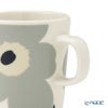 マリメッコ（marimekko） Unikko ウニッコ／けしの花 2点セット マグカップ250ml ＆ プレート13.5cm ライトグレー×サンド