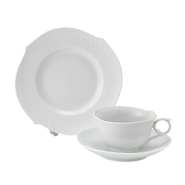 マイセン（Meissen） 波の戯れホワイト トリオセット（ティー）