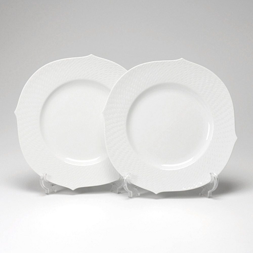 マイセン（Meissen） 波の戯れホワイト 000001／29479 プレート 28.5cm ペア